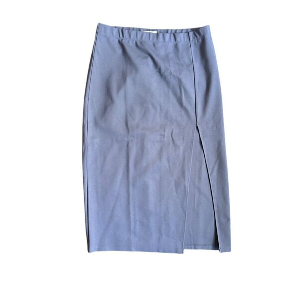 ARITZIA Babaton Blue Grey Pencil Skirt with Side Slit Front US 12 - Picture 2 of 6